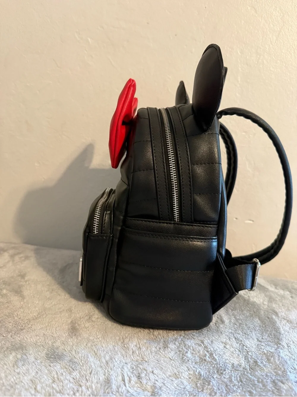 Loungefly Disney Mini Backpack with Red Bow and Ears